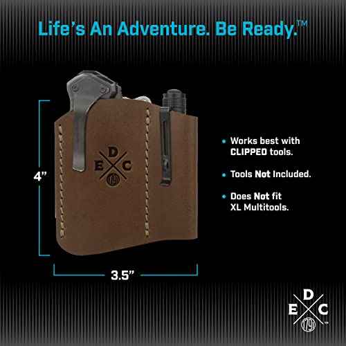 Pocket Organizer, Everyday Carry Pocket Pouch fits 3 Tools Including Knives, Multitools, Flashlight. American Leather. EDC Tool Pouch Carrier