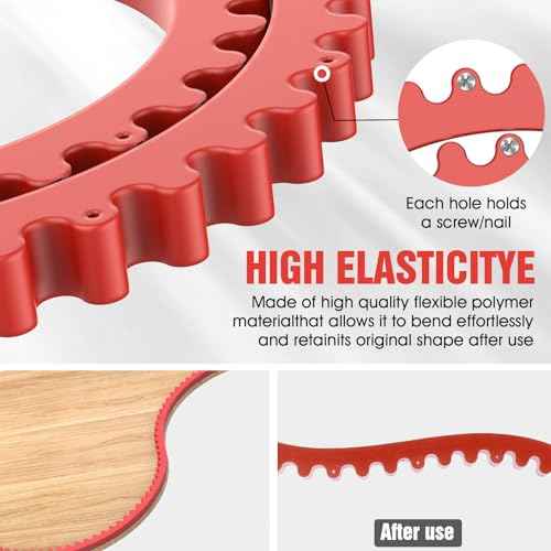 Pisman Router Edge Guide & Template Kit - 78" Plastic Woodworking Profiling Strip for Precision Trimming | Fits Bosch/Dewalt/Makita Routers | DIY Furniture, Cabinet & Table Edge Molding (Red)