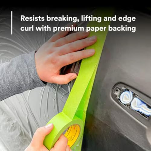 3M Scotch Performance Green Masking Tape 233+, 0.75 Inch x 60 Yards, High-Temperature Automotive Painting Tape, Superior Adhesion and Clean Removal