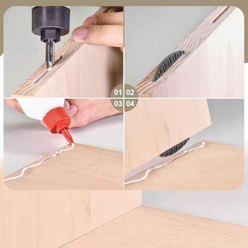 40 Pcs Biscuit Joiners Plastic Self Clamping and Gripping Plates Biscuit Joiner Tool for Woodworking Composite Deck Fixed Door Frame Furniture Framing
