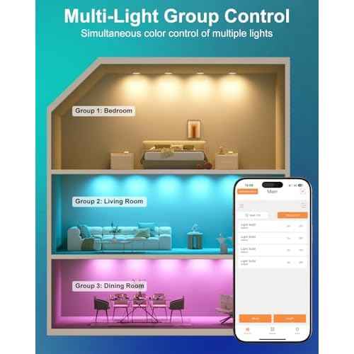 LED Recessed Lighting 6 inch/5 inch, Smart RGB Bluetooth Can Lights, 13W 1050LM, Color Changing, Retrofit Led Recessed Light Compatible with Alexa for Bedroom Living Room Kitchen, 6Pack