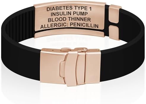 Divoti Custom Engraved Medical Alert ID Bracelet – Dual-Sided Laser Etching, Silicone Wristband, Stainless Steel Security Clasp – Adjustable & Trim-to-Fit – Emergency Medical Info Band for Men & Women