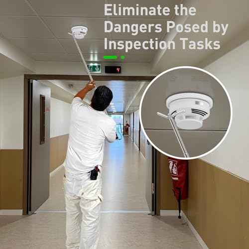 Smoke Detector Tester Pole - Smoke Detector and Emergency Exit Light Extendable Pole Tester - Emergency Light Testing Pole - Ensuring Safe and Efficient Testing of Life Safety Products,2 Pack