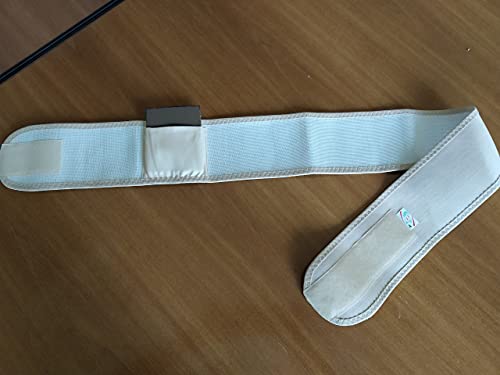Umbilical Ventral Belt Hernia Reduction Binder With Navel Pad, Abdominal Support for men and women. Hernia support comfort band and bandage. (#1 for Waist Circumference: 23-29 inch (60-75 cm))