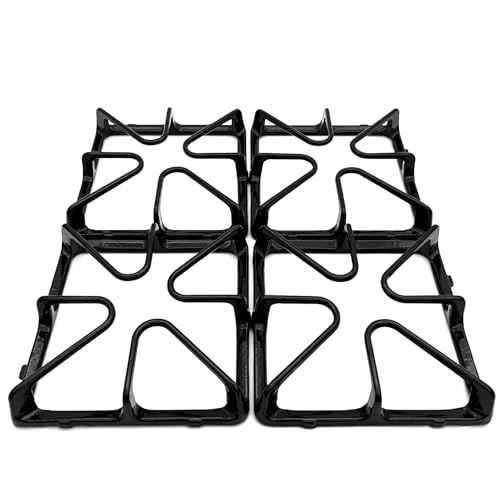 C0034 Cast Iron 4 Burner Grate, Stove Grates Replacement for GE Gas Range Oven Stove Top Surface Grate WB31K10034£¬WB31K10065, 8-1/2¡¯¡¯ x 8-1/2¡¯¡¯