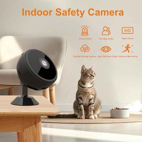 ZHENHAN Mini Camera Wireless Small Nanny Security Cam with Night Vision & Motion Detection, Phone App Control, SD/Cloud Storage, Real-Time Alerts, Indoor Surveillance for Home/Baby