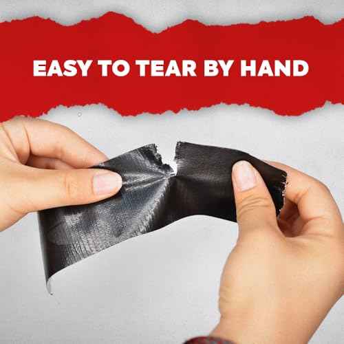 MAT Duct Tape Black Industrial Grade, 3/4 inch x 60 ft. Waterproof, UV Resistant for Crafts, Home Improvement, Repairs, & Projects