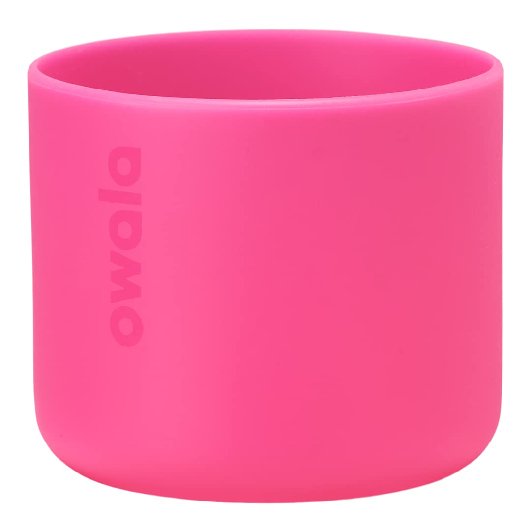 Owala Silicone Water Bottle Boot, Anti-Slip Protective Sleeve Cover for 24-oz FreeSip, Twist, and Flip Stainless Steel Water Bottles, Bright Pink