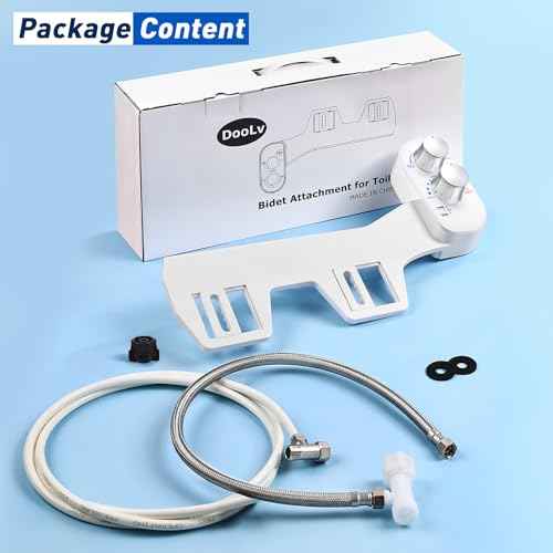 Bidet Attachment for Toilet Warm Water, Hot and Cold & Pressure Adjustable, Dual Nozzle, Self-Cleaning, Non-Electric Heated Ultra-Slim Toilet Bidet, Rear and Female Wash (White)