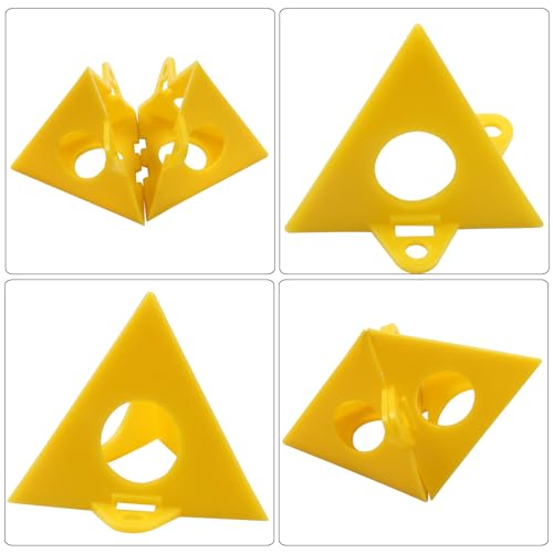 50 Pack Pyramid Plastic Painting Stand Mini Cone Paint Stands Paint Canvas Support Stands for Canvas Painter Elevated(Yellow)