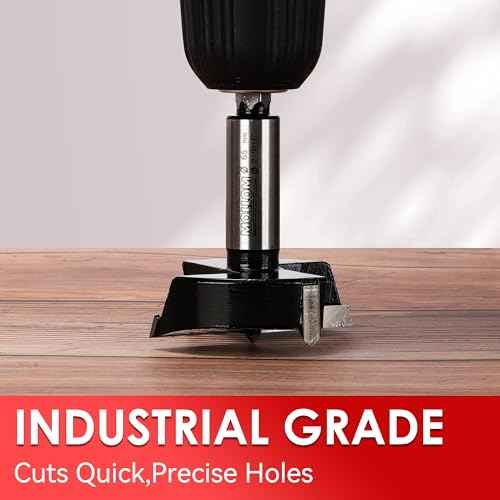 Mollom 11/16" (17.5mm) Forstner Drill Bit for Precise Woodworking with Durable YG8 Carbide Thickness of 1.7mm,This Hinge Cutter Tool is Ideal for Hard Wood, Plastic, Plywood