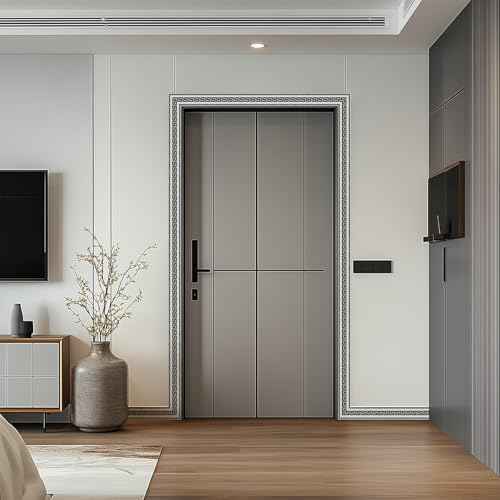 WAPANE 3D Wallpaper Border Peel and Stick 5.1" x 196.8" Self Adhesive Removable Waterproof and Oilproof Wall Border Baseboard for Living Room Bedroom Bathroom Mirror Ceiling Decorative Line, White