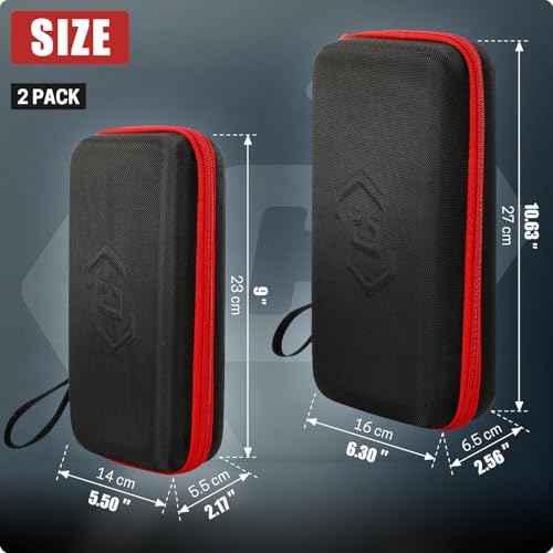 2 PCS Protective Hard Tool Case Set, Portable Carrying Storage Cases for Multimeters, Meters, Tools & Accessories