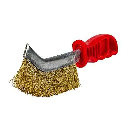 Forney 70516 Brass Wire Brush with Plastic Handle (Rust and Corrosion Resistant), 5-Inch