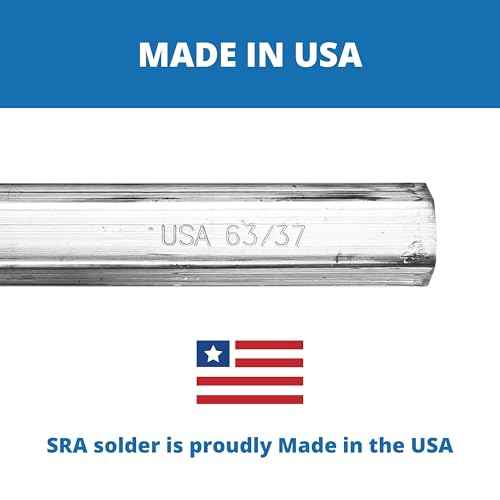 SRA Soldering Super Pure 63/37 Bar Solder ? Eutectic Tin-Lead Alloy for Electronics, Metalwork & Manufacturing | Smooth Flow, Low Melting Point, Made in USA, 1 lb Bar