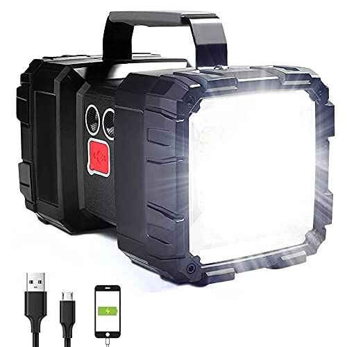 SUYOOULIN Rechargeable Flashlight, LED Spotlight Flashlight 10000mAh 12000LM 20h Ultra-Long Standby 3+4 Lights Modes Waterproof Camping Flashlight£¨35 LEDs£©