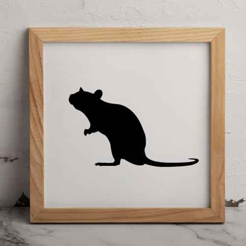 MAGJUCHE Mouse Stencil 6 Inches, Reusable Rat Animal Stencil for Painting DIY Crafts Decor