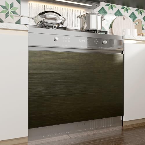 Bronze Black Stainless Steel Contact Paper Metal Brushed Peel and Stick Wallpaper for Bathroom Kitchen Countertops Thick Heat Resistant Brown Contact Paper for Appliances Dishwasher Fridge