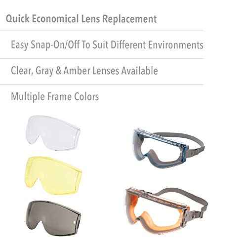 Uvex Honeywell Home Uvex Stealth Safety Goggles with Gray HydroShield Anti-Fog Lens, Gray Body & Neoprene Headband (S3961HS)