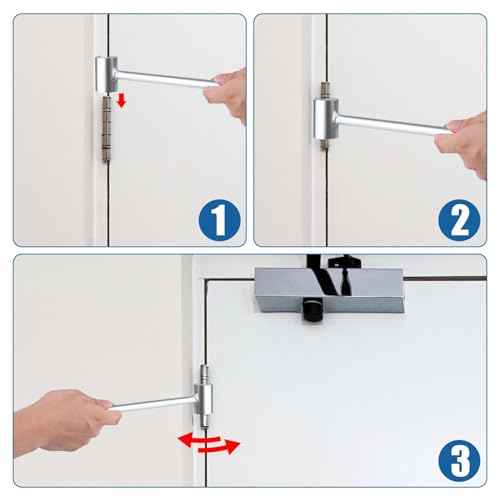 Hinge Gap Adjusting Wrench, 0.55-0.75in, Silver Steel, Practical Hinge Adjustment Tool for Fire, Clean Room, Security Doors