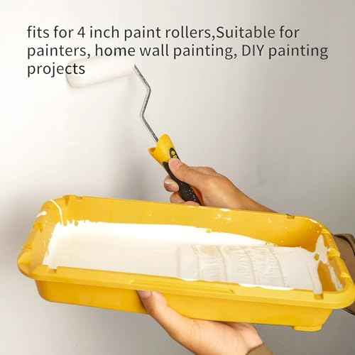 Voomey Paint Roller Tray,4 inch Plastic Paint Tray,5pcs,Easy to Clean Paint Pans Trays for Wall Painting, DIY Projects, and Home Renovation