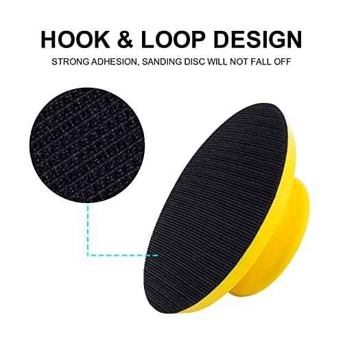 Hook and Loop Hand Sanding Block 5 Inch Mouse and Round Sanding Holder 2 PCS Hand Sanding Pad for Woodworking Hook Backing Sandpaper Holder for Furniture