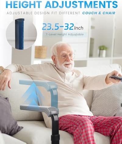 Sangohe Mobility Standing Aid Rail for Couch, Grab Bar Standing Aid for Seniors, Stand Assist for Chair, Assistance Handle for Patients, Elderly, Seniors and Disabled, Chair Couch Stand Assist, 504J