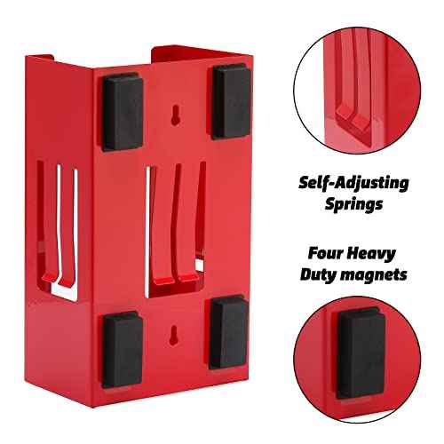 AIRTOON 2PCS Magnetic Glove Dispenser, Disposable Gloves Box Holder, Glove Holder for Wall Mount, Magnetic Glove Box Holder, Red and Black