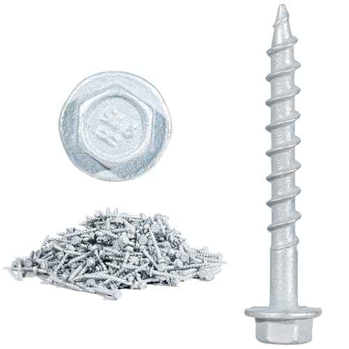SD Connector Screws, #10 x 1-1/2" Heavy?Duty Joist Hanger Screws, 1/4" Hex Head Wood Screws, 0.380" Dia Deck Screw, 16D Nails Replacement Screw, Mech Galvanized Wear & Deformation Resistant (500?Qty)