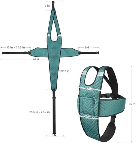 Wheelchair Seatbelt with Pocket Wheelchair Seat Belts for Adults Anti-Slip & Adjustable Wheelchair Accessories Safety Belt for Seniors Elderly, Patients, Anti-Fall Wheelchair Harness Vest