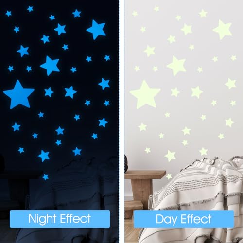 Giantree Glow in The Dark Stars Wall Stickers - 469 Pcs, Perfect for Kids' Nursery, Bedroom & Living Room