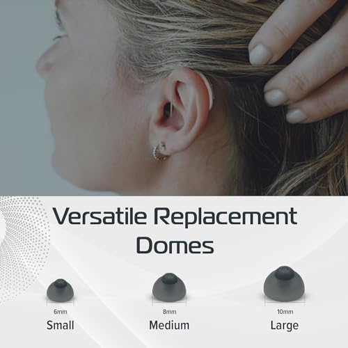 Hearing Aid Domes, Closed Domes for Hearing Aids, 10Pcs Resound Hearing Aid Domes (Large)