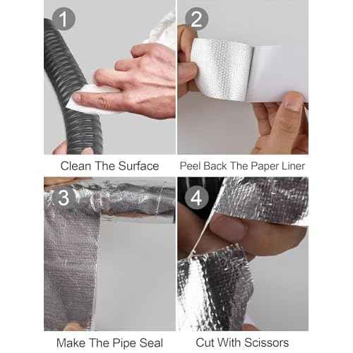 NEZUIBAN Aluminum Foil Fiberglass Tape, HVAC Heat Resistant Tape,2 Inches x 100 Feet