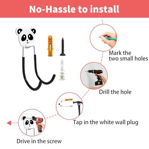 Metal Heavy Duty Hooks 8PCS Wall Mount Storage Organizer for Extension Cord Tool Coat Backpack Hanging Plant Ladders Bikes