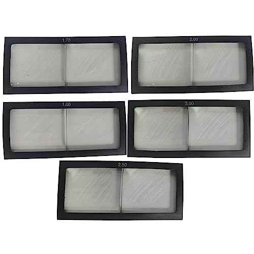 5pcs Glass Magnifying Welding Lens, 1.0/1.75/2.0/2.5/3.0 Diopter Cheater Lens for Welding Helmet, Not Easily Scratched Perfect for Magnifying Welds