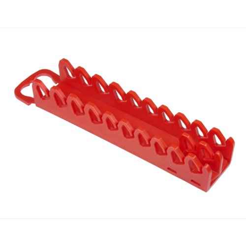 Ernst Manufacturing 10-Tool Screwdriver Gripper - Screwdriver Holder in Vibrant Red (Model 5310) with Handle for Portable or Pegboard Storage Of Your Screwdriver Set