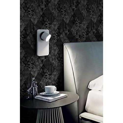 Zeeko Black Textured Peel and Stick Wallpaper 3D Embossed Geometric Linear Contact Paper Removable Waterproof Wall Paper 17.3" x 80"