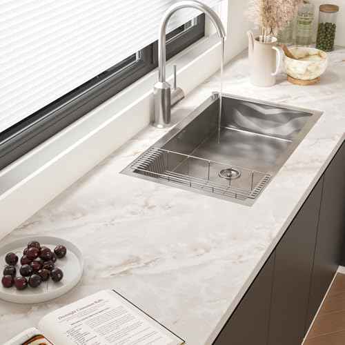 CHIHUT Cream Marble Contact Paper for Countertops Waterproof Self Adhesive Matte Marble Peel and Stick Wallpaper 12''x100'' Kitchen Counter Top Contact Paper for Backsplash Countertop Vinyl Wrap