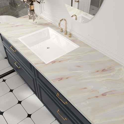VaryPaper 15.7''x78.7'' Matte Marble Contact Paper Peel and Stick Countertop Waterproof Wallpaper for Kitchen Counter Top Self Adhesive Countertop Laminate Vinyl Wrap for Cabinets Table