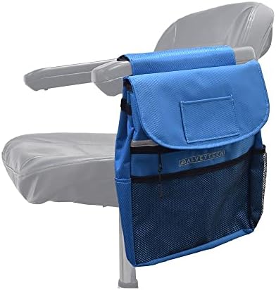 AlveyTech Saddle Bag for Mobility Scooter, Wheelchair, & Electric Power Chair (Large, Blue) - Accessories Holder Armrest Side Pouch Storage Organizer Bags for Adults, Water-Resistant, Easy Install