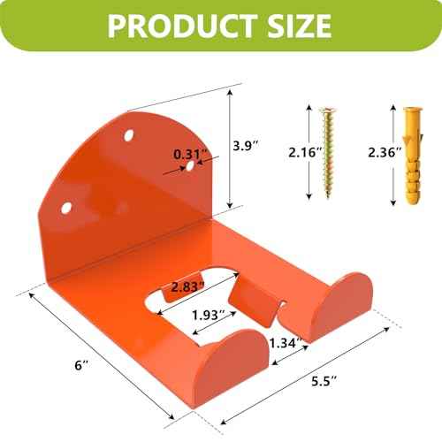 2 Pack Garage Organizer Trimmer Rack Heavy Duty Weed Eater Hanger Trimmer Hanger Garden Power Tool Hanger for Grass Trimmer, Hedge Trimmer, Garage Trimmer Garden Tools