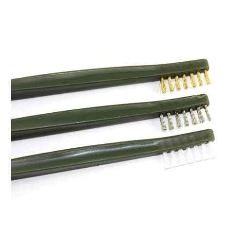 6-Pack Double-Ended Cleaning Brushes (2PCS Stainless Steel Wire Brushes + 2PCS Brass Wire Brushes + 2PCS Nylon Brushes)