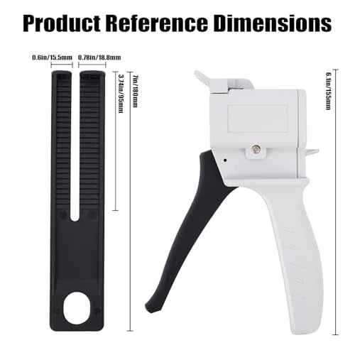 Dispensing Gun Kit, 50ml 1:1/1:2 Ratio Manual Epoxy Mixing Dispensing AB Gun, Used For Extruding two-component Adhesive with a Specification of 50ml, Static Mixer Nozzles Included