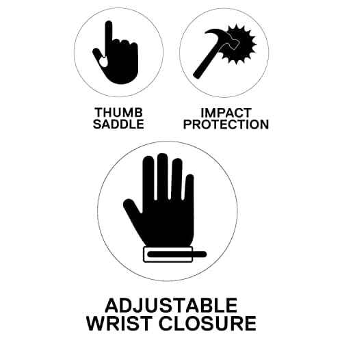Craftsman Work Gloves, Anti-shock Impact Protection, Adjustable Cuff (2-Pair Pack)