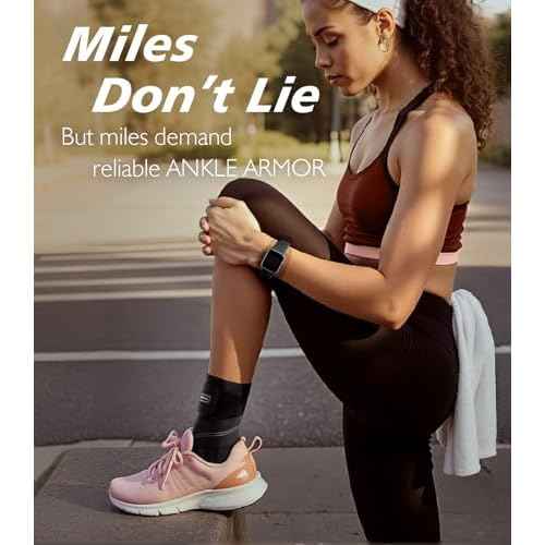 Flat Knitting Ankle Brace For Women&Men, 7-Zone Dynamic Compression Sleeve w/Flex Strap,Foot Support For Sports, Sprained Ankle, Achilles Tendonitis, Plantar Fasciitis Relief(Pack of1)L, Black