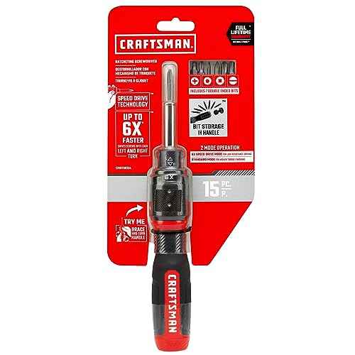 CRAFTSMAN 15pc 6x SpeedDrive Ratcheting Screwdriver (CMHT68134)