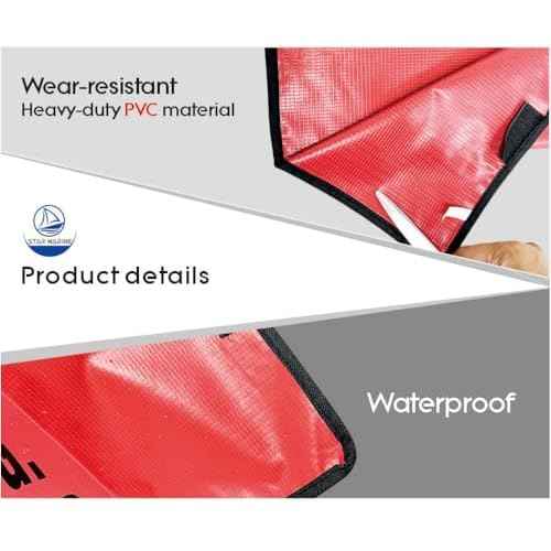 Heavy Duty Fire Extinguisher Cover with Window - Fire Protective Sleeve from Scuffs & Scratches Accessories (17" W x 25" L(Fit for 10-20LB))
