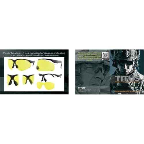 TITUS Professional Multi Lens Interchangable Range Set, Eye Protection & Vision Enhancing Safety Glasses
