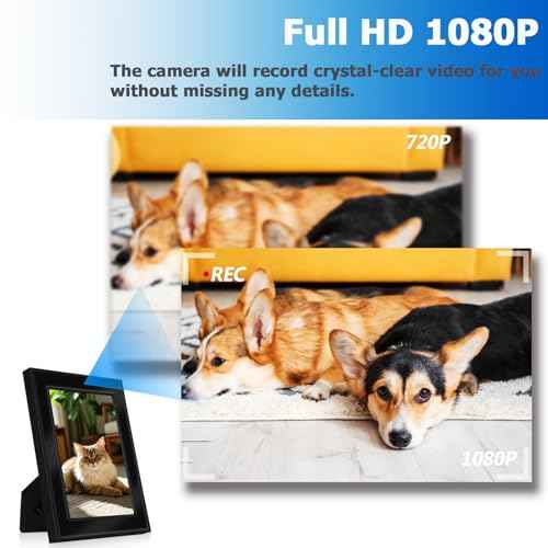 Hidden Camera Frame - Nanny Cam for Indoor Security - Spy Camera with Photo Frame - No WiFi - SD Card Not Included
