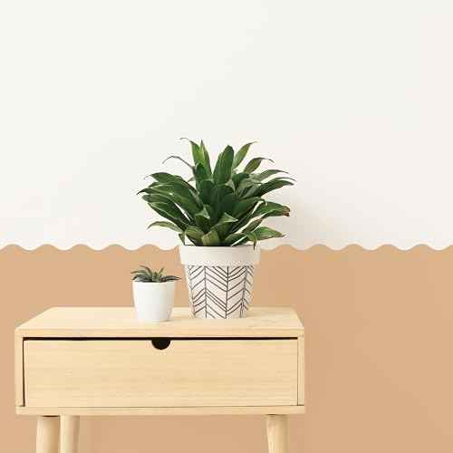 6 Pack Scalloped Border Stencils for Painting Large Pattern on Wall, Door, Window, Reusable Multi-Wave Border Edge Template for Scandinavian DIY Wall Painting D?cor Projects.